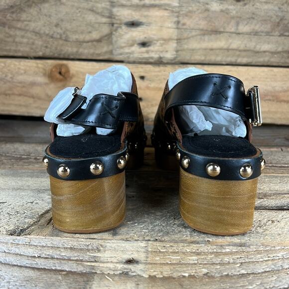 Kelsi Dagger Leopard Print Mules with Studded Accents - Picture 4 of 8